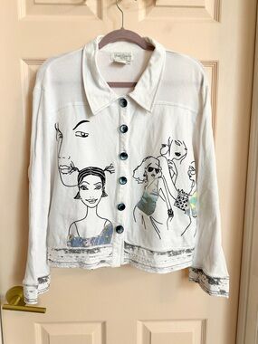 White great cavalier cotton jacket